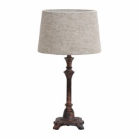 Distribuidor - Lâmpadas Diversas | Sobre Mesas Decoração | SOBREMESA MOLLY 1XE27 MARRON RUSTICO 39X20X20 CM Ref: 133871002